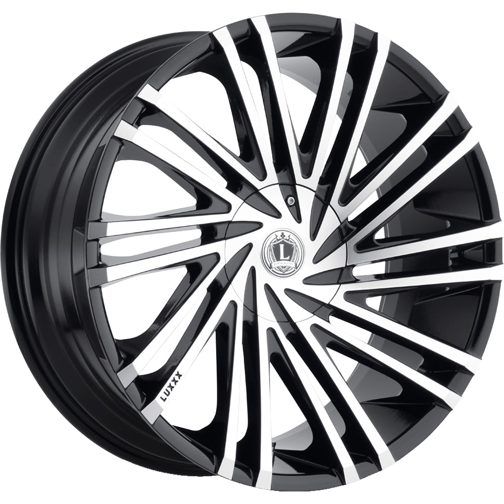 Luxxx Alloys LUX17 Black Machined Wheel