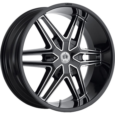Luxxx Alloys LUX18 Black Machined Wheel