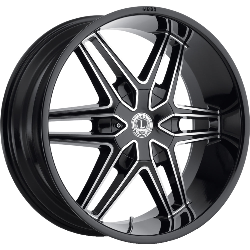 Luxxx Alloys LUX18 Black Machined Wheel