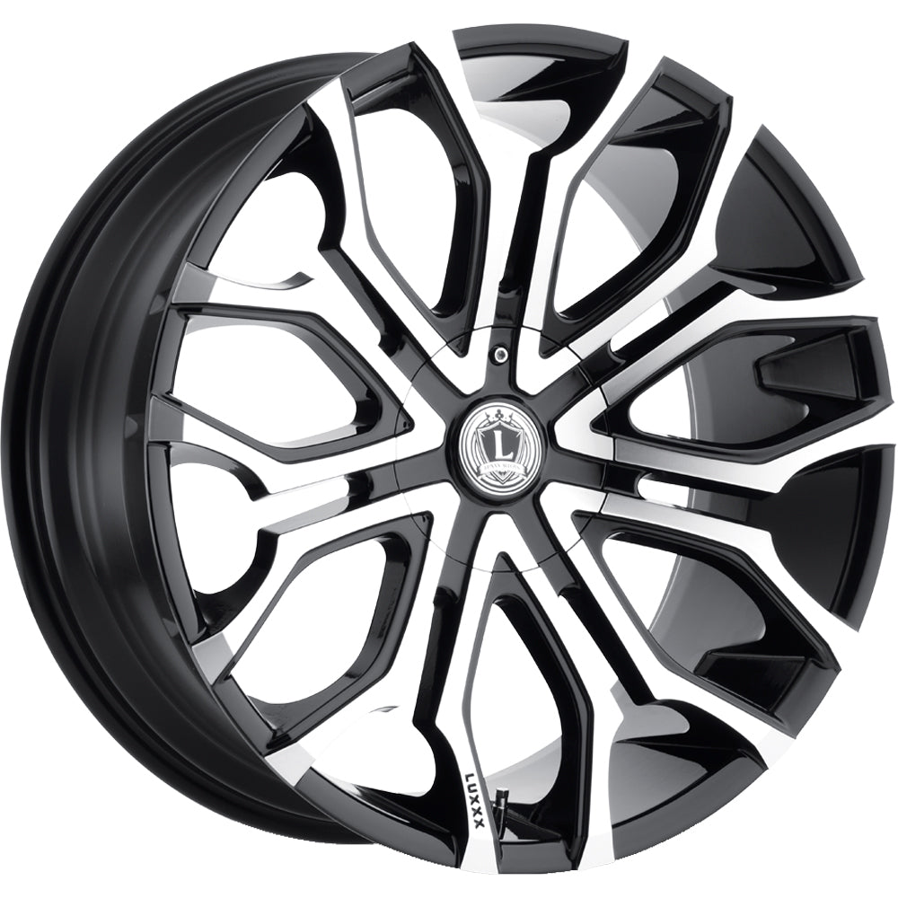 Luxxx Alloys LUX19 Black Machined Wheel