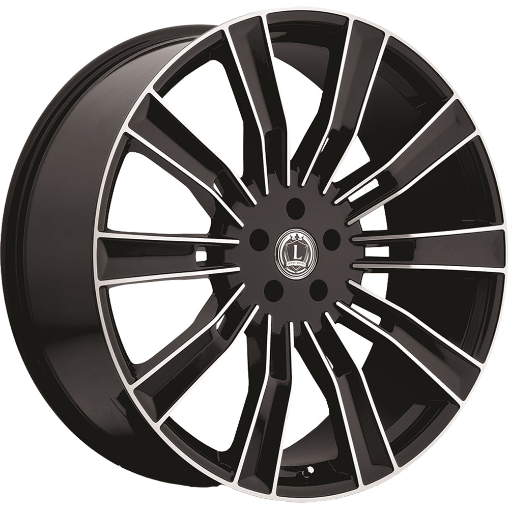 Luxxx Alloys LUX2 Black Machined Wheel