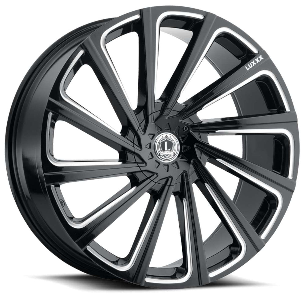 Luxxx Alloys LUX22V Black Milled Wheel