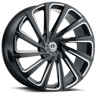 Luxxx Alloys LUX22V Black Milled Wheel