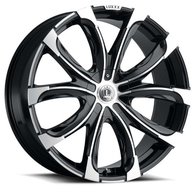 Luxxx Alloys LUX24V Black Machined Wheel