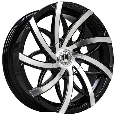 Luxxx Alloys LUX31 Black Machined Wheel