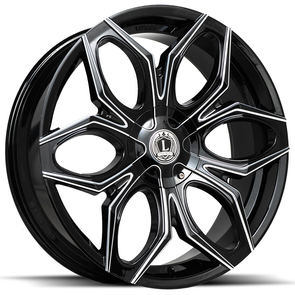 Luxxx Alloys LUX33 Black Milled Wheel