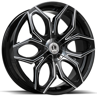 Luxxx Alloys LUX33 Black Milled Wheel
