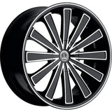 Luxxx Alloys LUX4 Black Machined Wheel