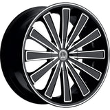 Luxxx Alloys LUX4 Black Machined Wheel