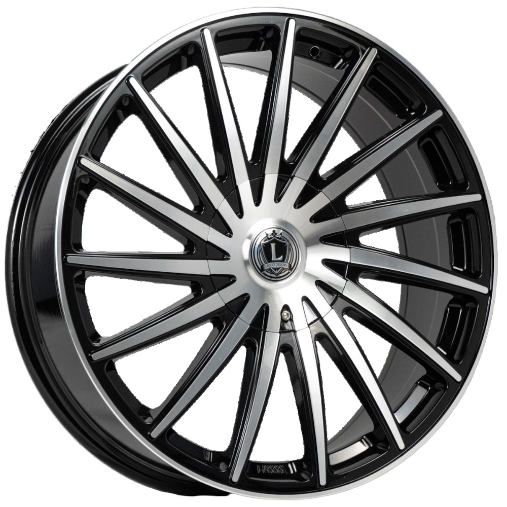 Luxxx Alloys LUX40V Black Machined Wheel
