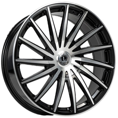 Luxxx Alloys LUX40V Black Machined Wheel