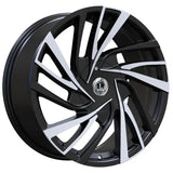 Luxxx Alloys LUX41 Black Machined Wheel