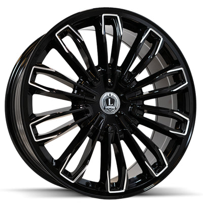 Luxxx Alloys LUX42 Black Milled wheel