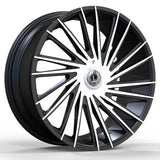 Luxxx Alloys LUX43 Black Machined Wheel