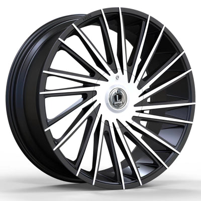 Luxxx Alloys LUX43 Black Machined Wheel