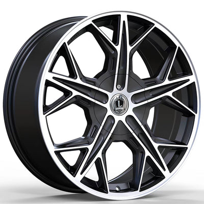 Luxxx Alloys LUX44 Black Machined wheel
