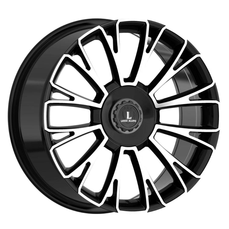 Luxxx Alloys LUX54 Black Machined Wheel