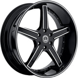 Luxxx Alloys LUX6 Black Machined Wheel