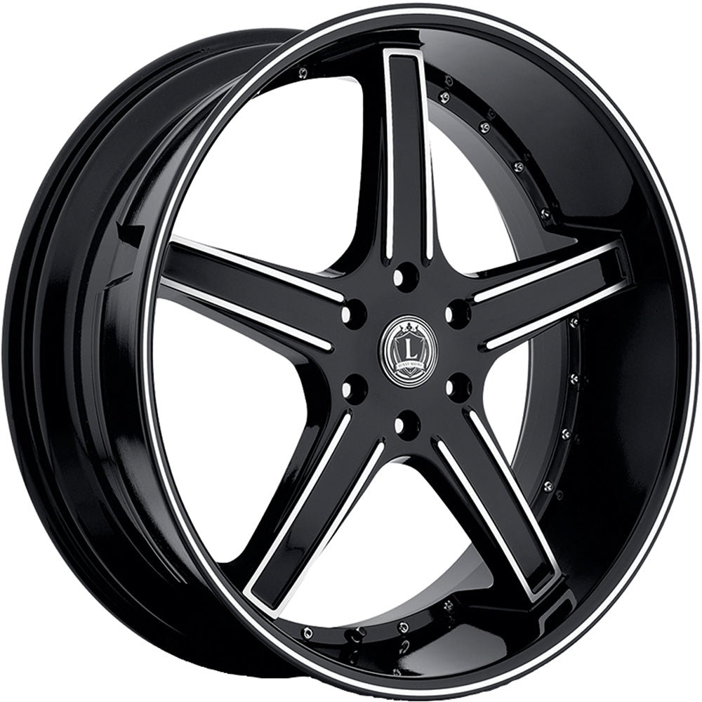 Luxxx Alloys LUX6 Black Machined Wheel