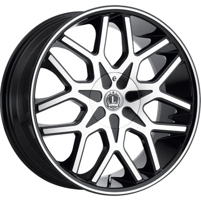 Luxxx Alloys LUX7 Black Machined Wheel