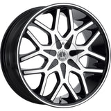Luxxx Alloys LUX7 Black Machined Wheel