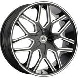 Luxxx Alloys LUX7 Black Machined Wheel