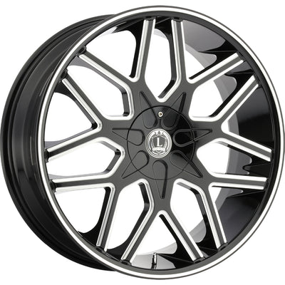 Luxxx Alloys LUX7 Black Machined Wheel