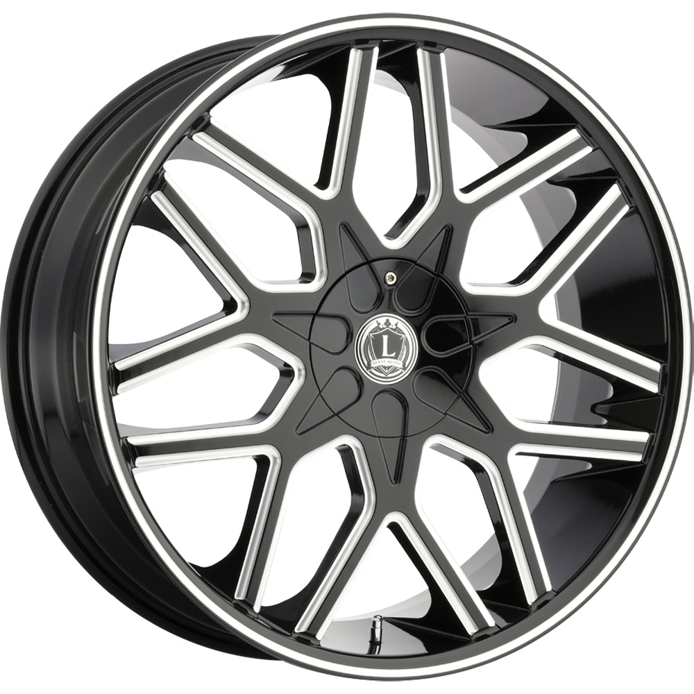 Luxxx Alloys LUX7 Black Machined Wheel