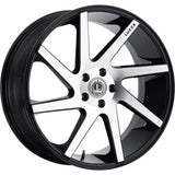 Luxxx Alloys LUX8 Black Machined Wheel