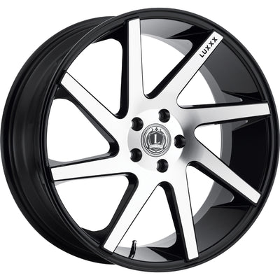 Luxxx Alloys LUX8 Black Machined Wheel