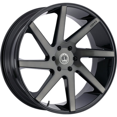 Luxxx Alloys LUX8 Black Machined Wheel