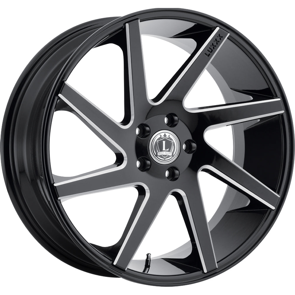 Luxxx Alloys LUX8 Black Milled Wheel