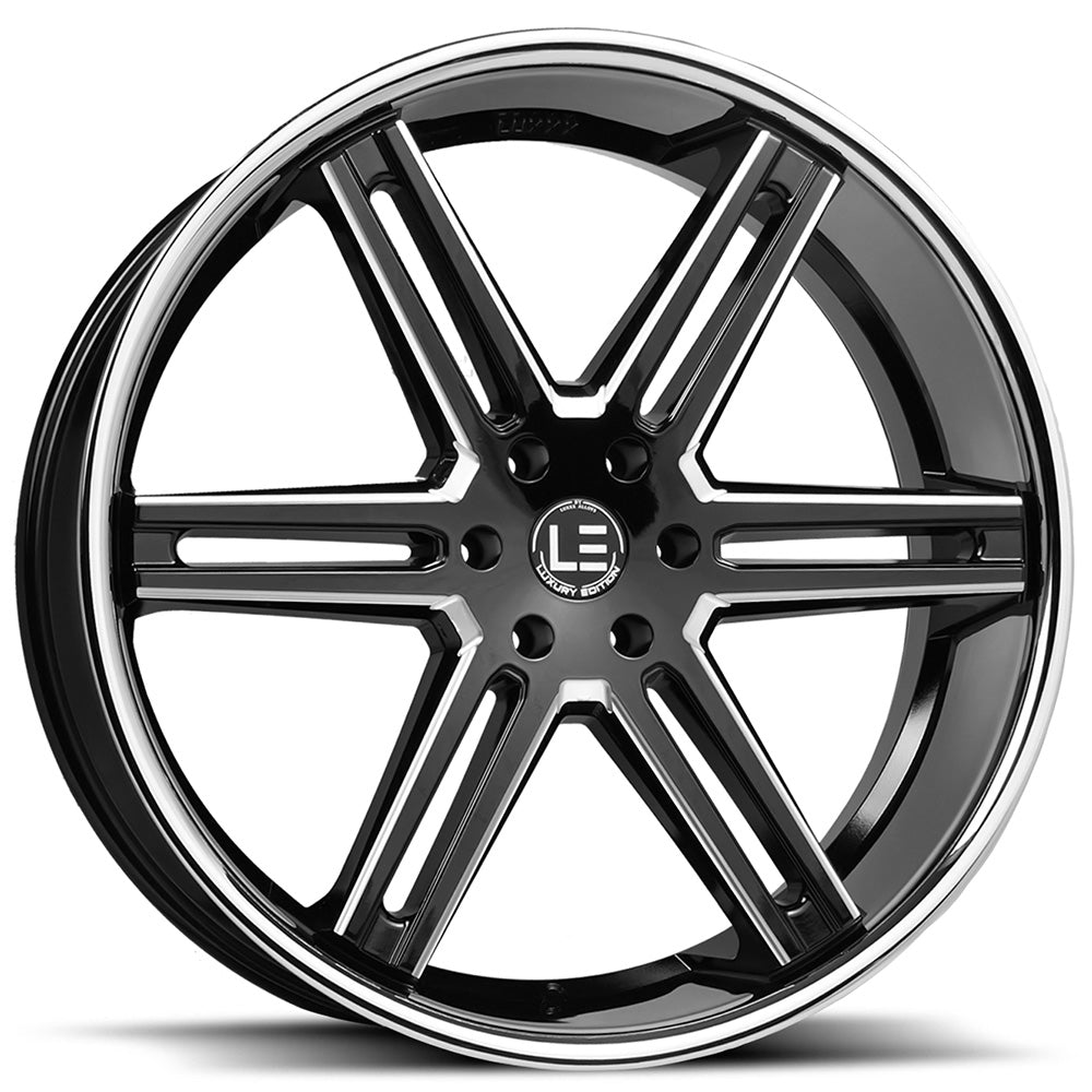 Luxxx Alloys LUXLE12 Black Milled Wheel