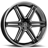 Luxxx Alloys LUXLE12 Black Milled Wheel