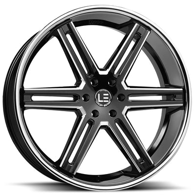Luxxx Alloys LUXLE12 Black Milled Wheel