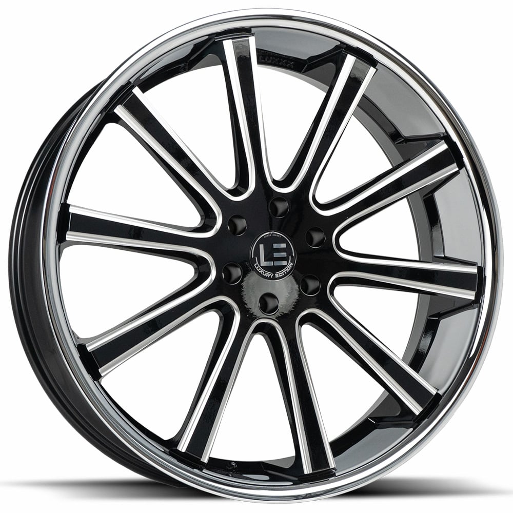 Luxxx Alloys LUXLE13 Black Milled Wheel
