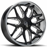 Luxxx Alloys LUXLE14 Black Milled Wheel