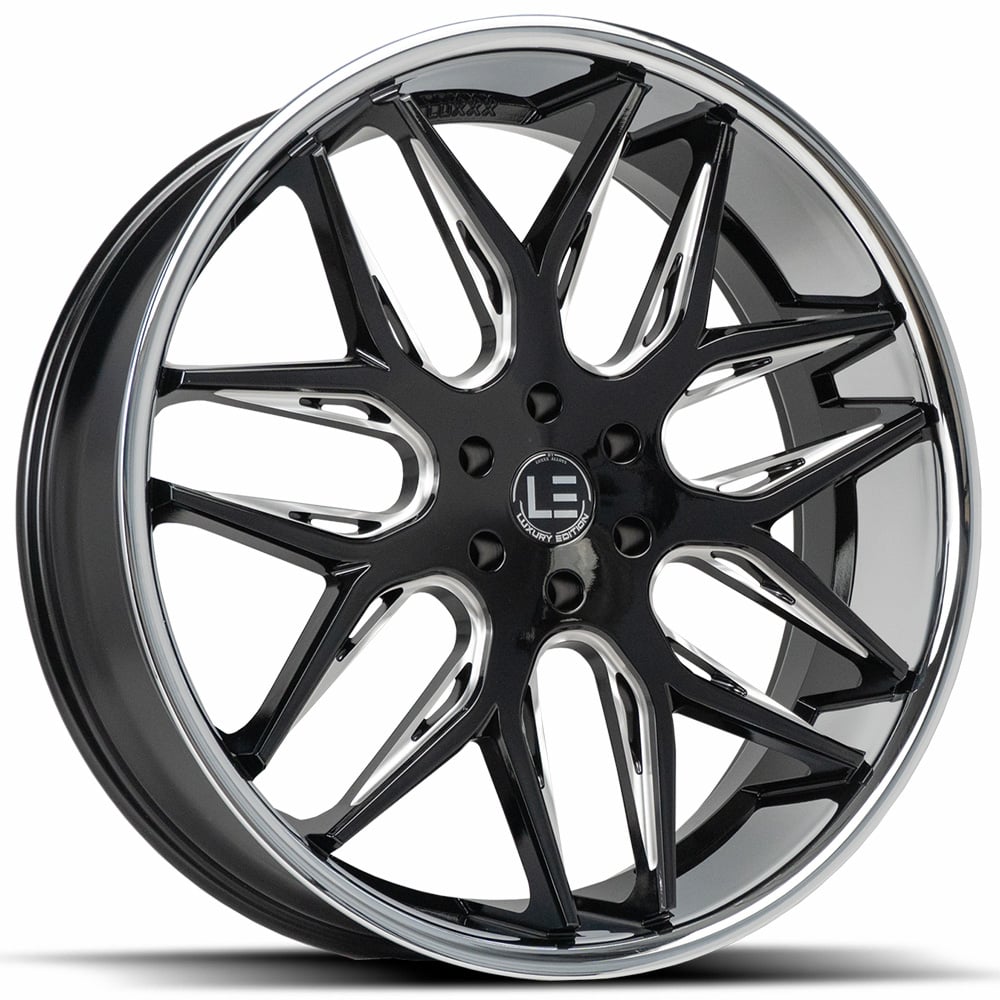 Luxxx Alloys LUXLE14 Black Milled Wheel