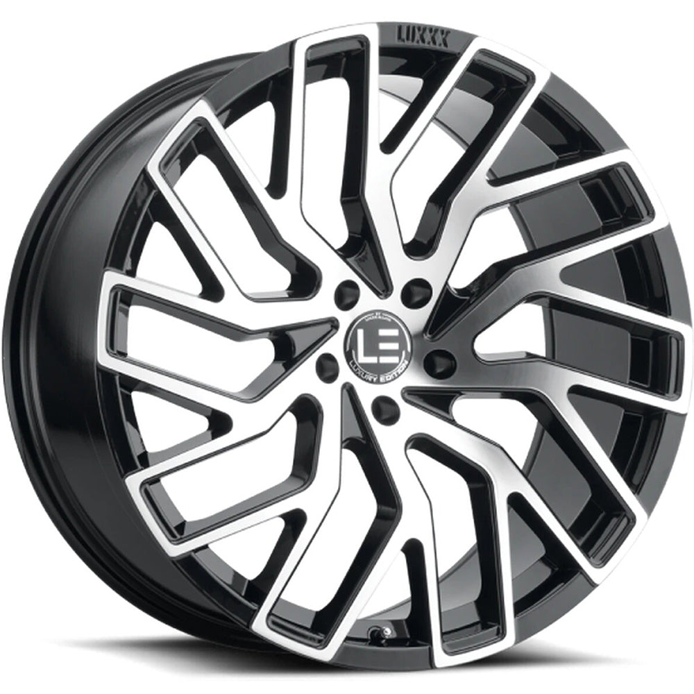 Luxxx Alloys LUXLE6 Black Machined Wheel