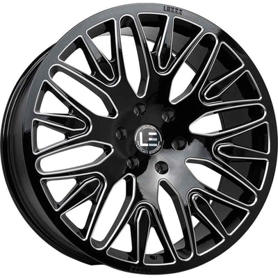 Luxxx Alloys LUXLE7 Black Milled wheel