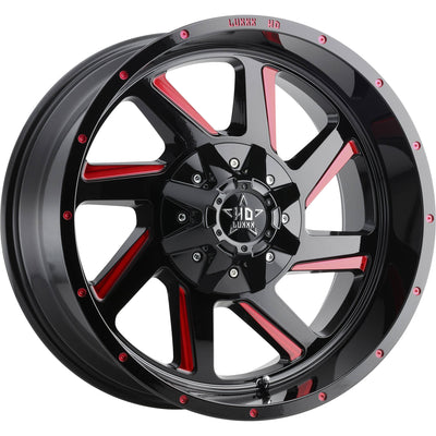 Luxxx HD LHD14 Black Red Milled Wheel