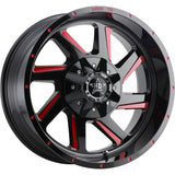 Luxxx HD LHD14 Black Red Milled Wheel