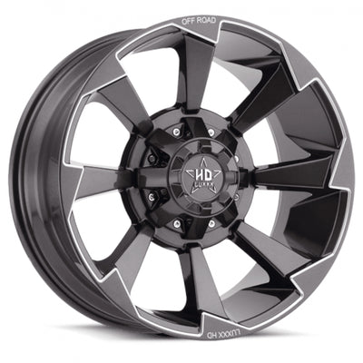 Luxxx HD LHD16 Gray Milled Wheel