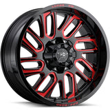 Luxxx HD LHD18 Black Red Milled Wheel