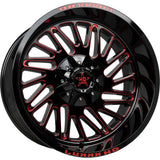 Luxxx HD LHD19 Black Red Milled Wheel