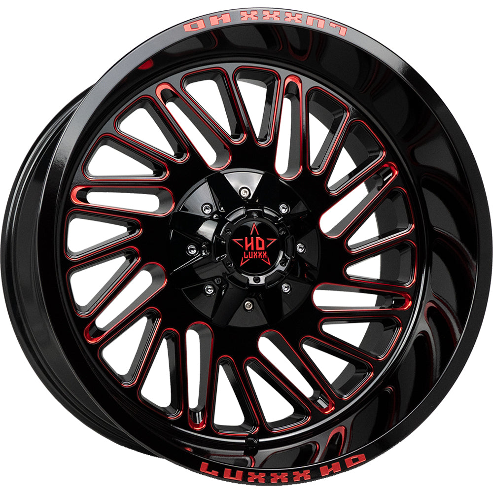 Luxxx HD LHD19 Black Red Milled Wheel