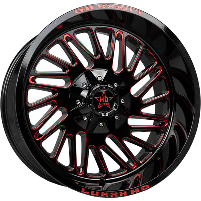 Luxxx HD LHD19 Black Red Milled Wheel