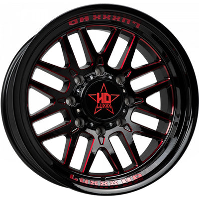Luxxx HD LHD20 Black Red Milled Wheel