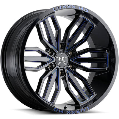 Luxxx HD LHD21 Black Blue Milled Wheel