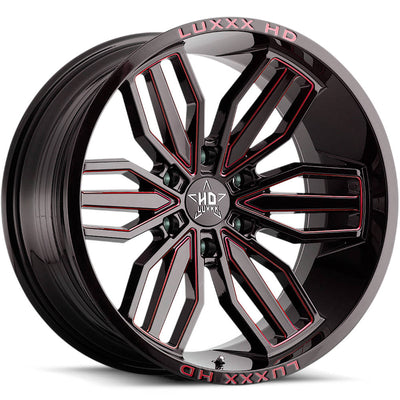 Luxxx HD LHD21 Black Red Milled Wheel